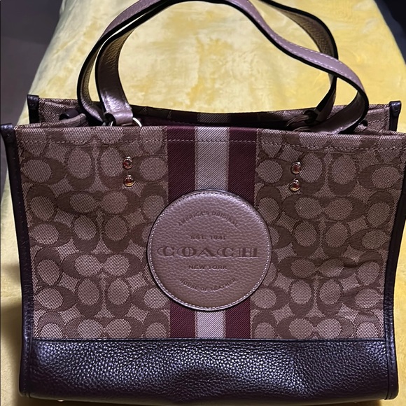Coach Brown Pebbled Leather Tote - Picture 1 of 5